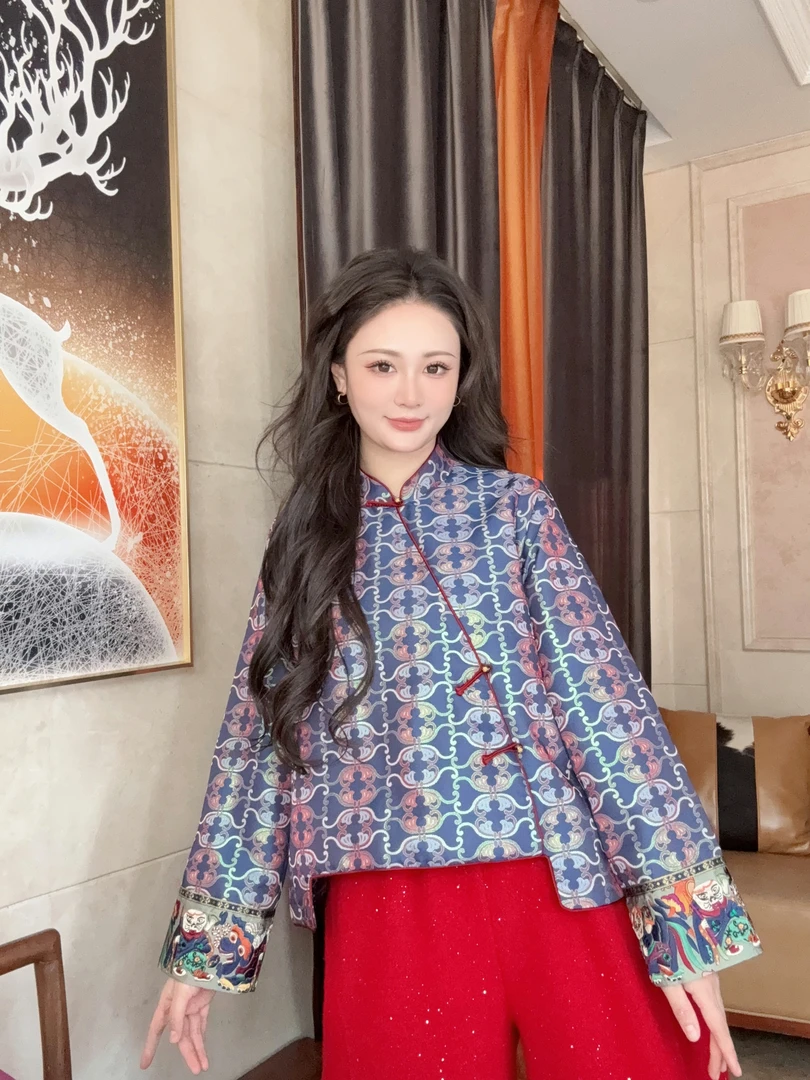 【明慧-依斐私服】新中式国风-舒适百搭女士长袖日常蜀锦化蝶外套