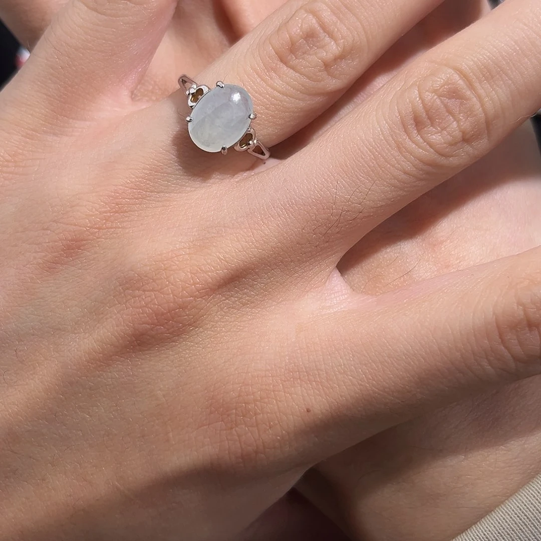 翡翠戒指银S925镶嵌jjjjo