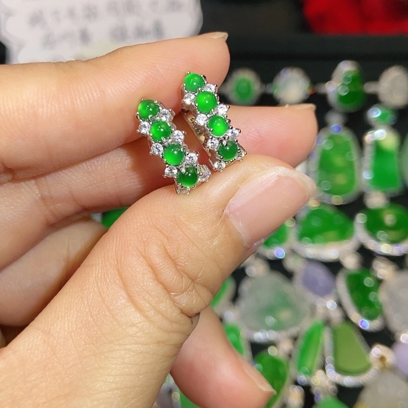 【闪购商品】翡翠未镶嵌耳饰天然翡翠