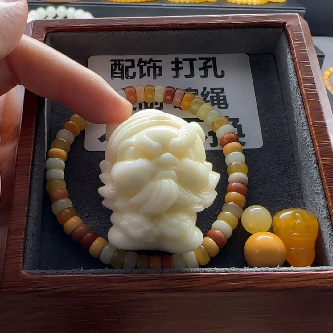 石英质玉（缅黄）手串未镶嵌?***?