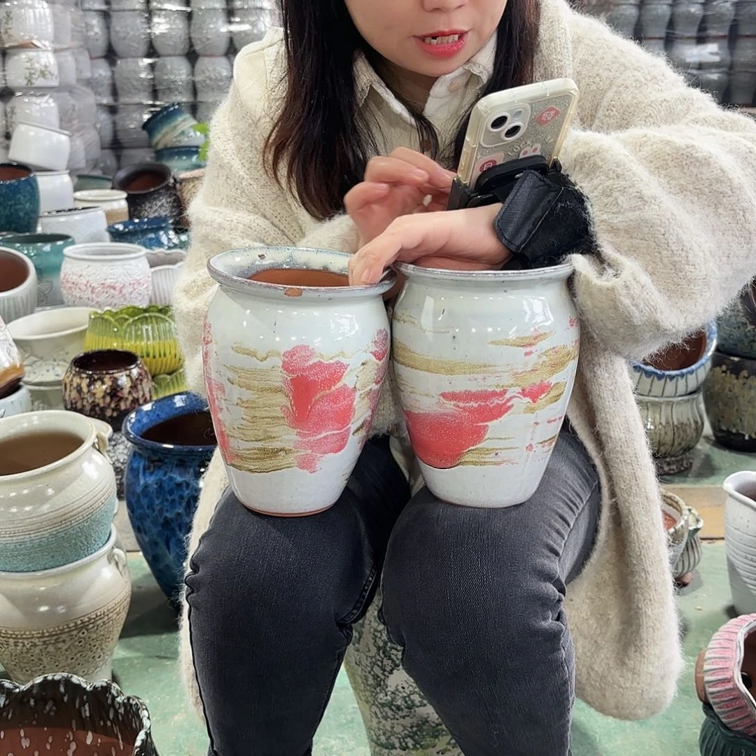 正品两个高18/12红陶