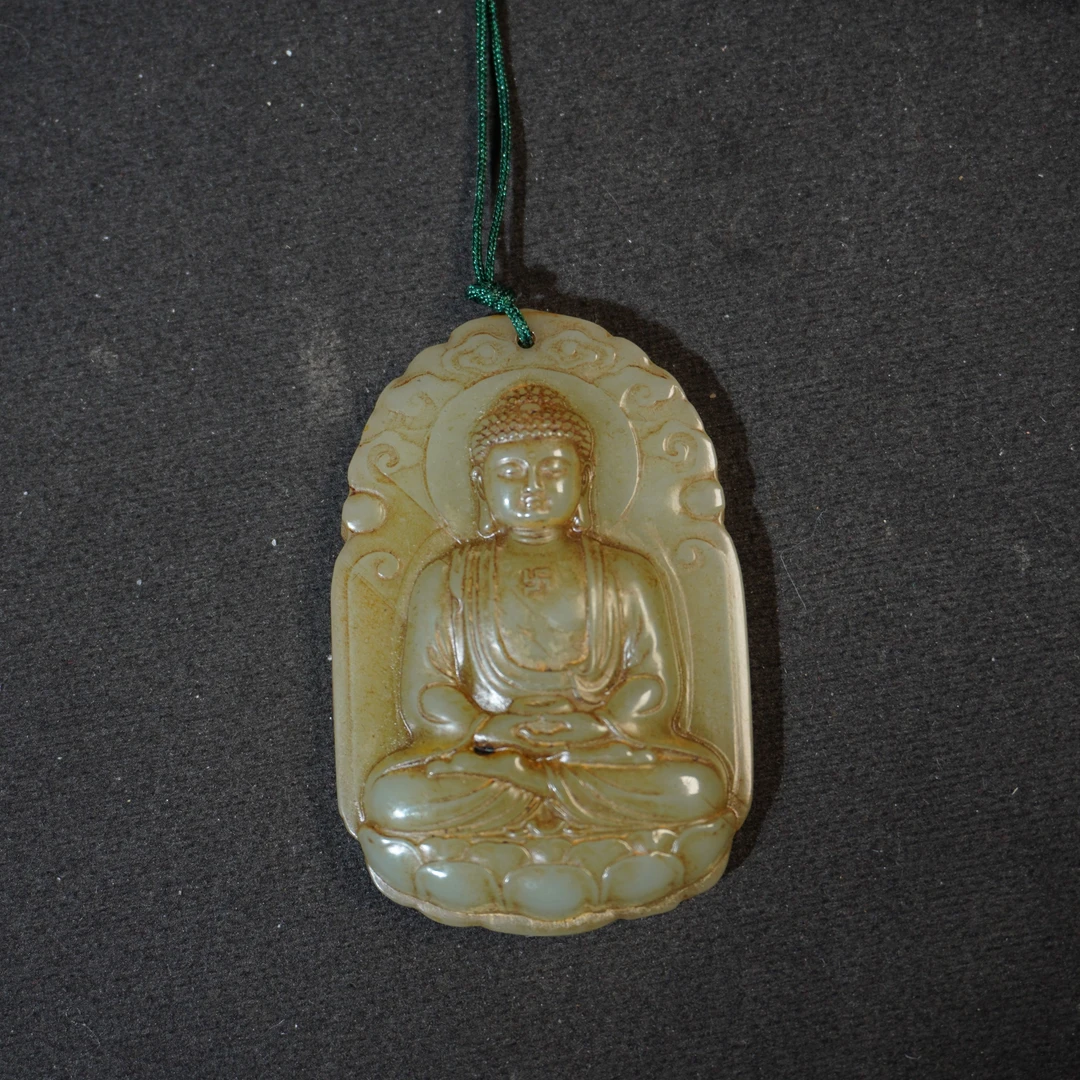 11SE244  清  和田玉玉佛吊坠