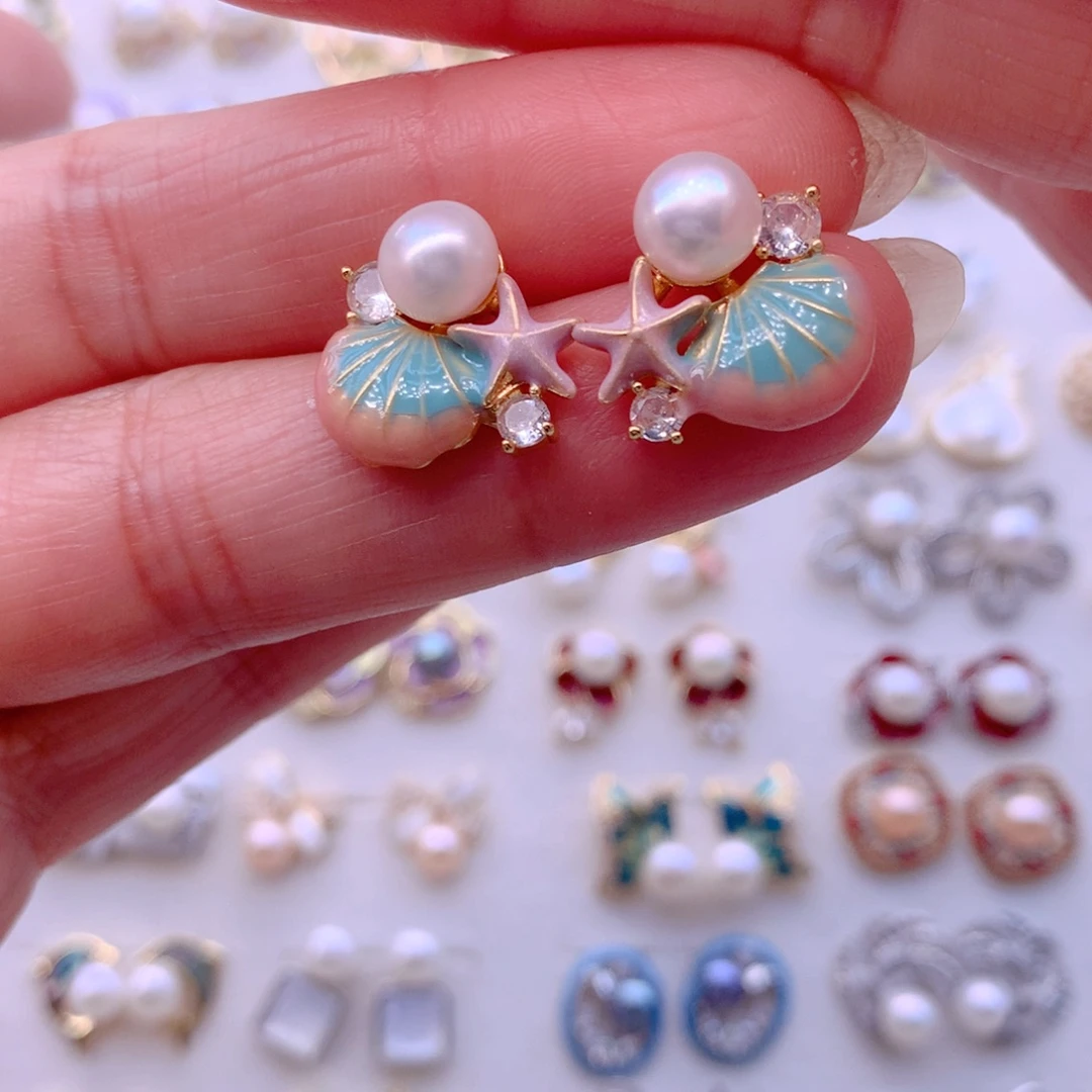 耳饰淡水珍珠合金