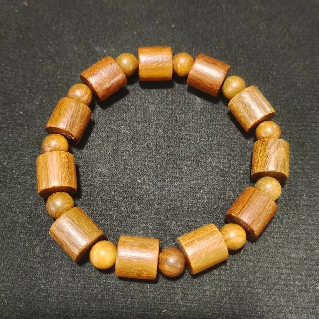 无礼盒  精品绿檀桶珠手串LQ720