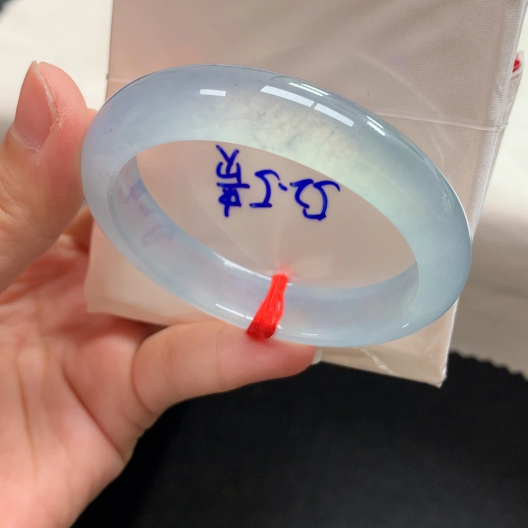 翡翠未镶嵌手镯47号52.5贵妃蓝刚子星空蓝