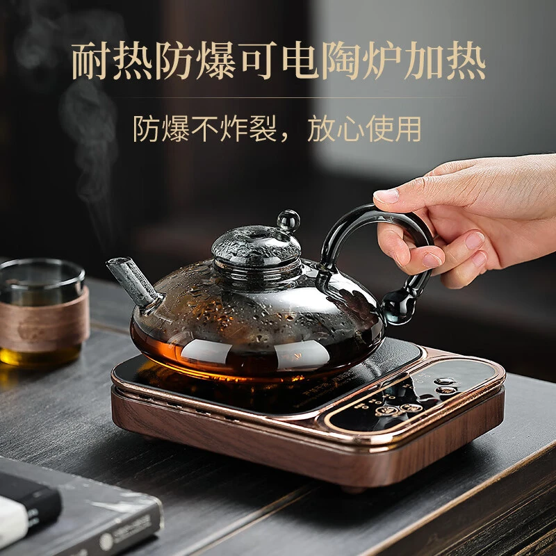 2025新款玻璃鼠尾壶轻奢大肚福鼠壶新型高端超薄电陶炉煮茶壶套装