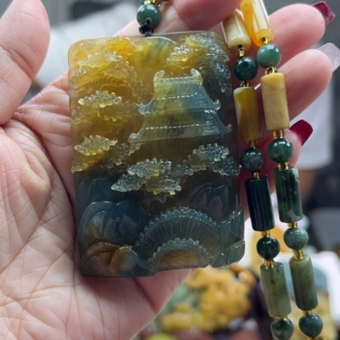 岫玉挂件未镶嵌挂件