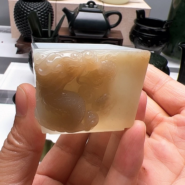 傅***棠和田玉（白玉）未镶嵌挂件