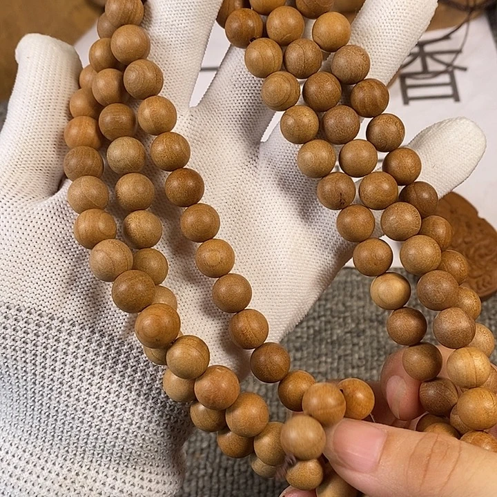 檀香木手串/手链老山檀香老料1.0/108圆珠微瑕