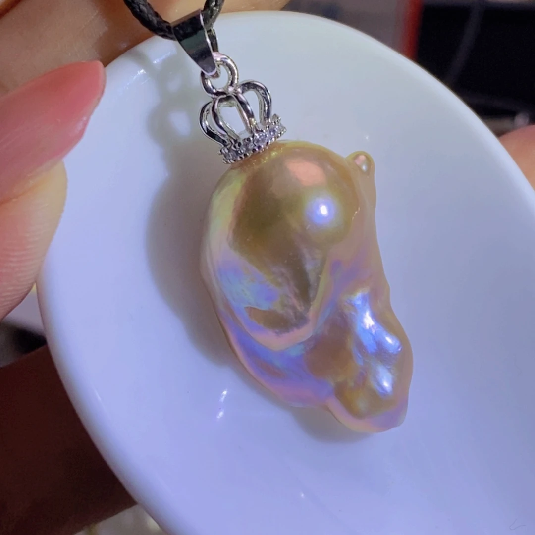 合金淡水珍珠天然淡水珍珠无染色无优化