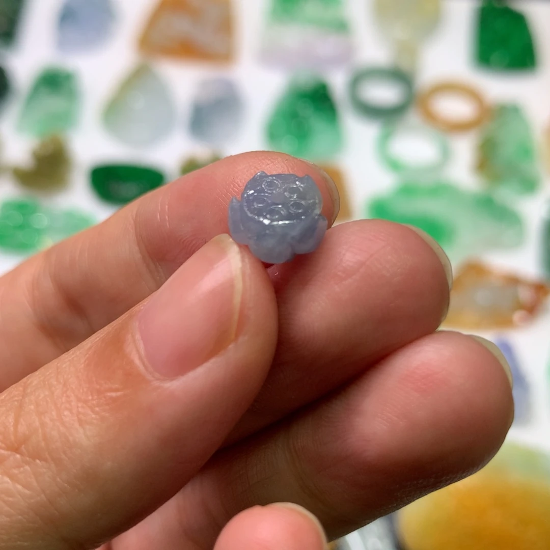 未镶嵌定制翡翠莲花珠