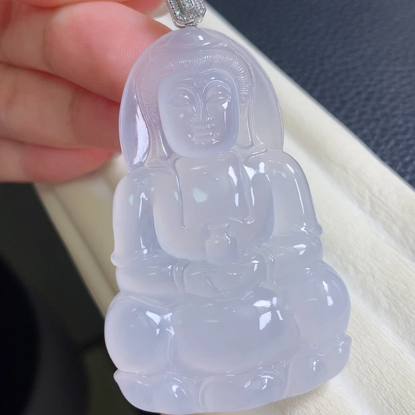【闪购商品】翡翠18K金镶嵌颈饰观音