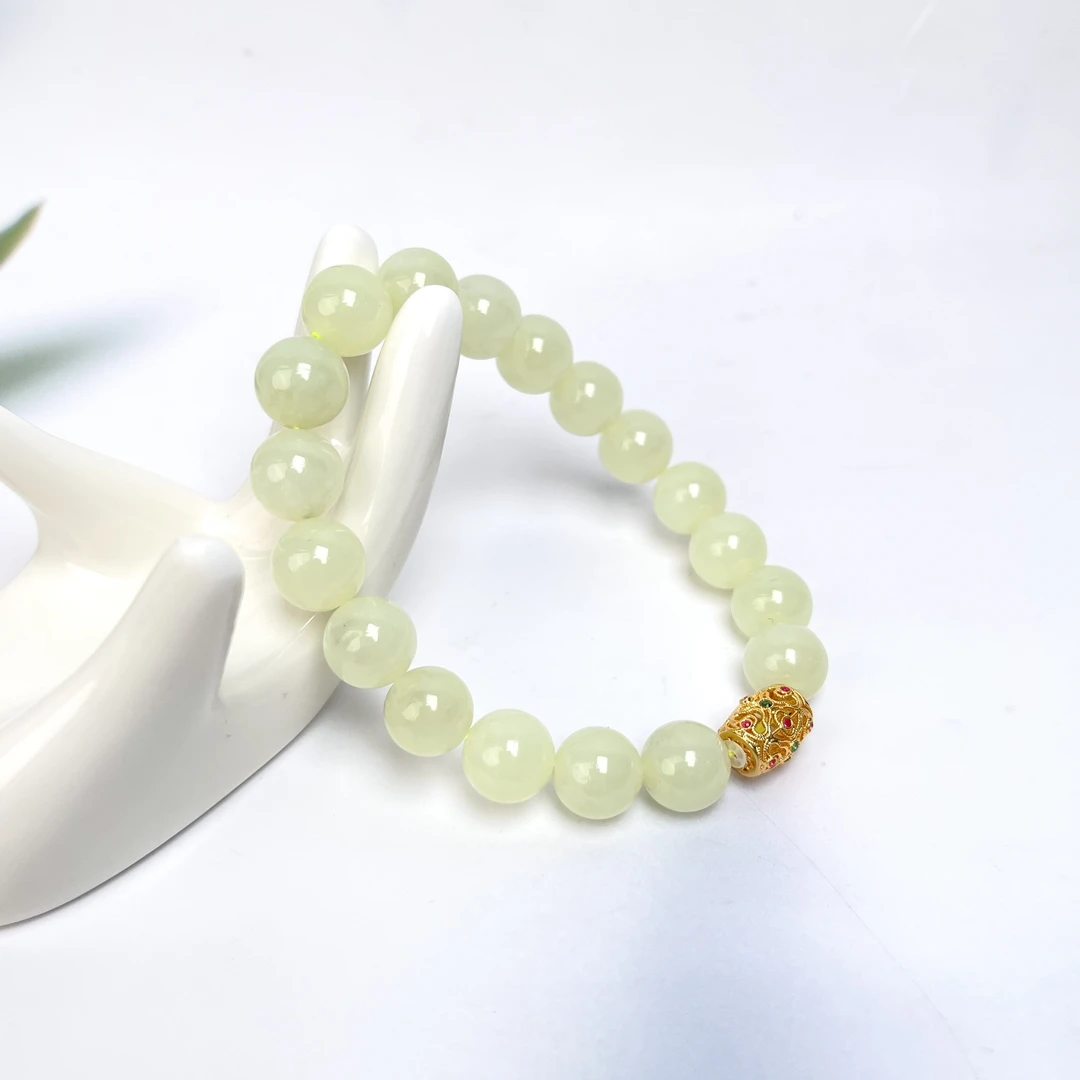 石惑珠宝*和田玉单圈10mm多样性发一