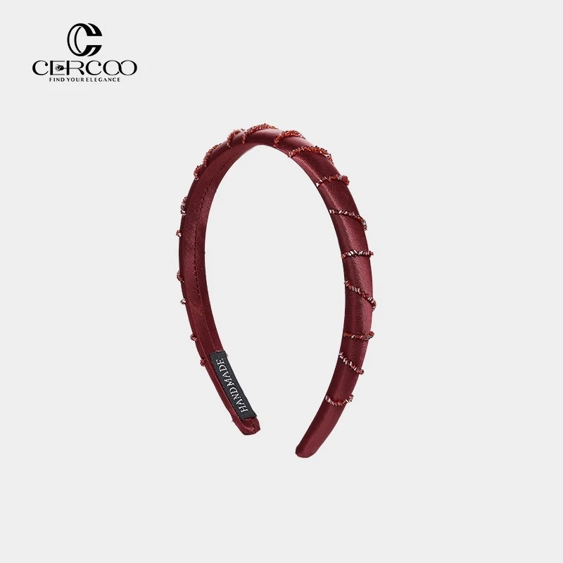 Cercoo/奢蔻绛霜华系列安哥拉红发箍高级感时尚本命年发夹头箍女