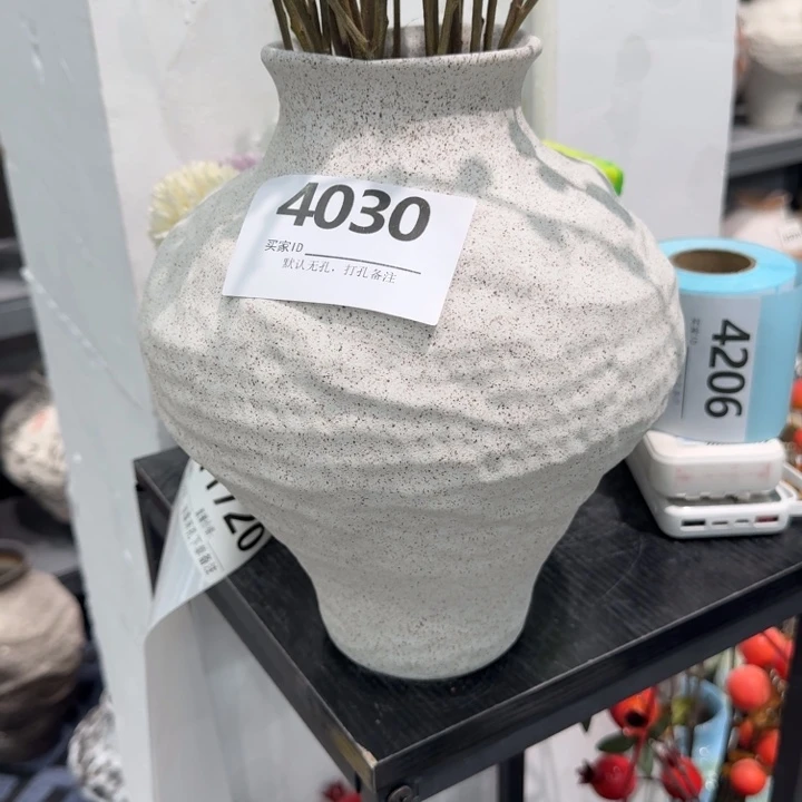 糖***甜瓷片景德镇高温花器编码4030高28口8默认无孔