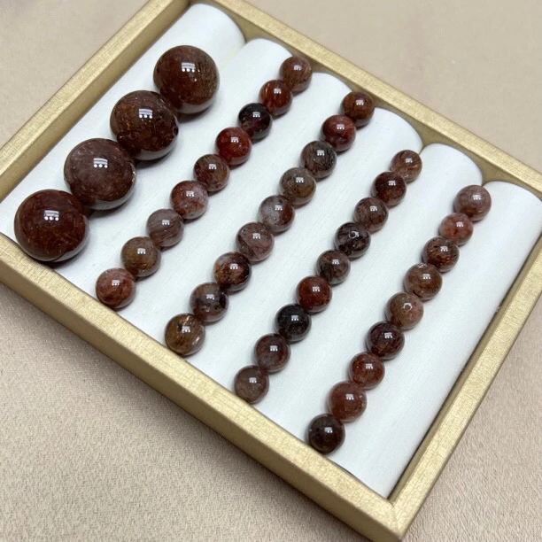 【晶澜月】Z339天然水晶 黑金超通孔单珠 多样性发其一