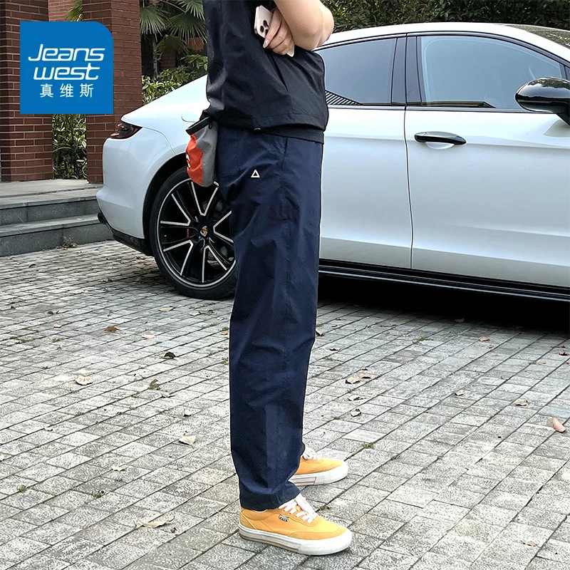 真维斯25新款机能小三角白标宽松锥形美式工装长裤男女同款休闲裤