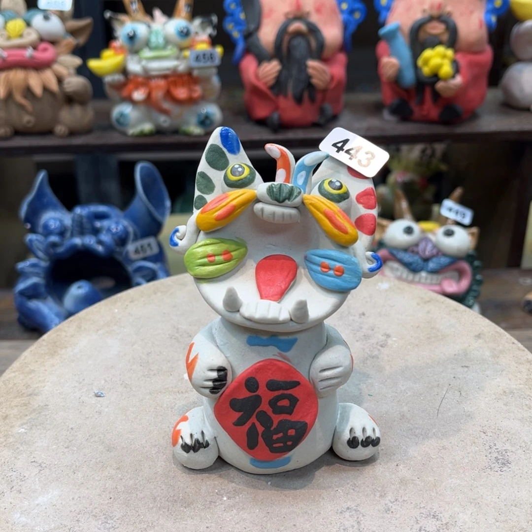 陶瓷纯手工抽象陶瓷摆件443