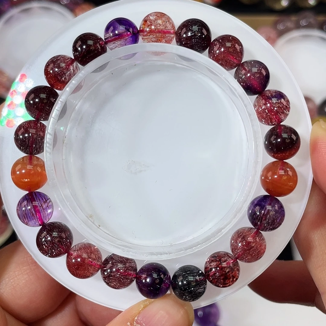 水晶手链未镶嵌稀有色超七8.8