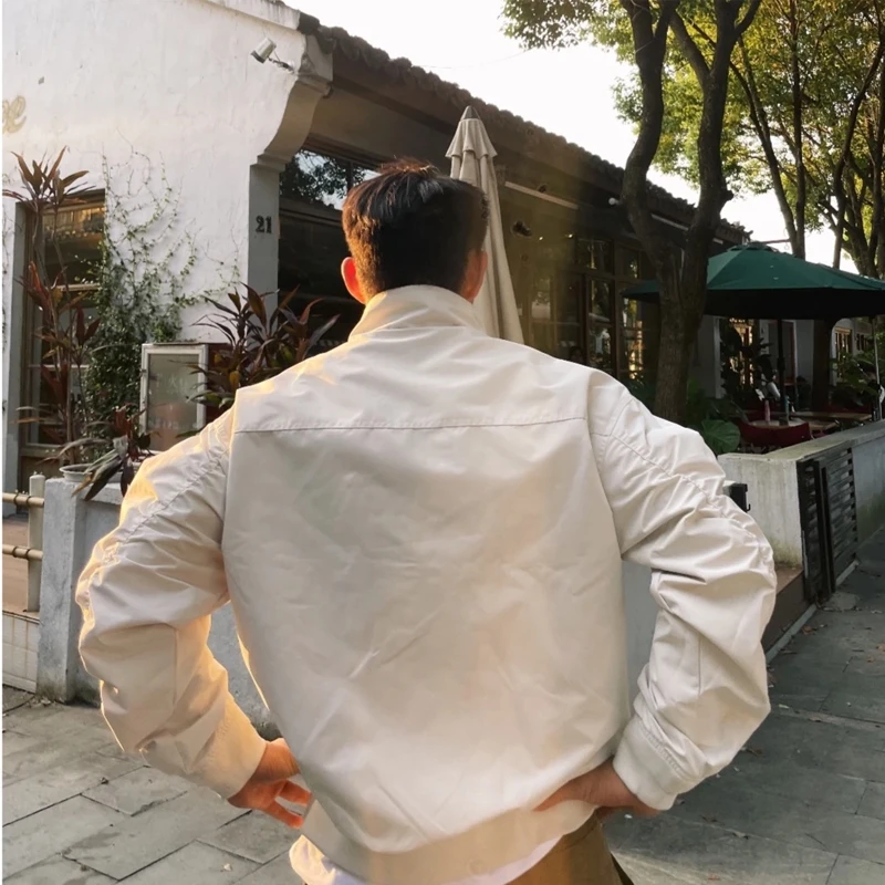 【高品质】美式教练夹克三防立领休闲复古户外工装飞行百搭外套男款