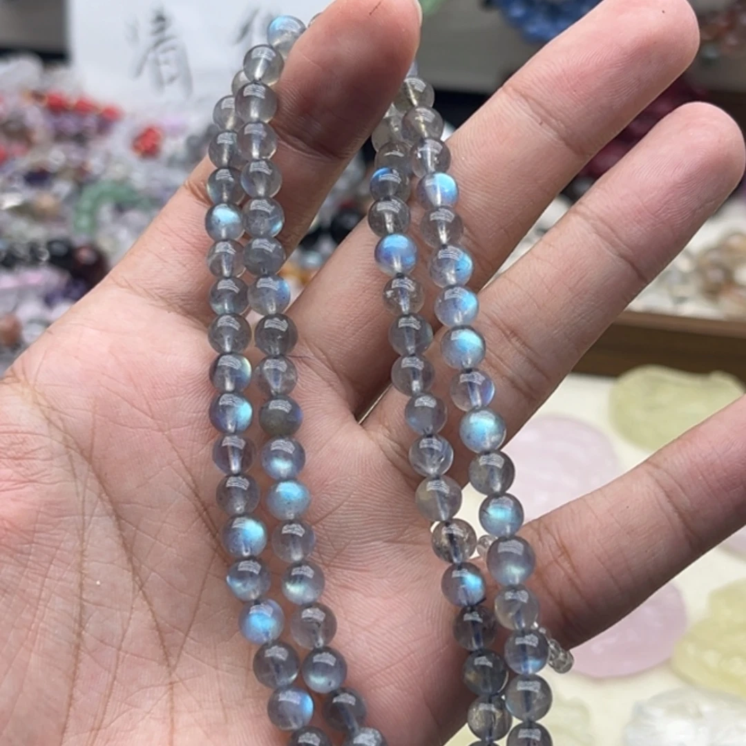 水晶未镶嵌手链灰月光双圈两单