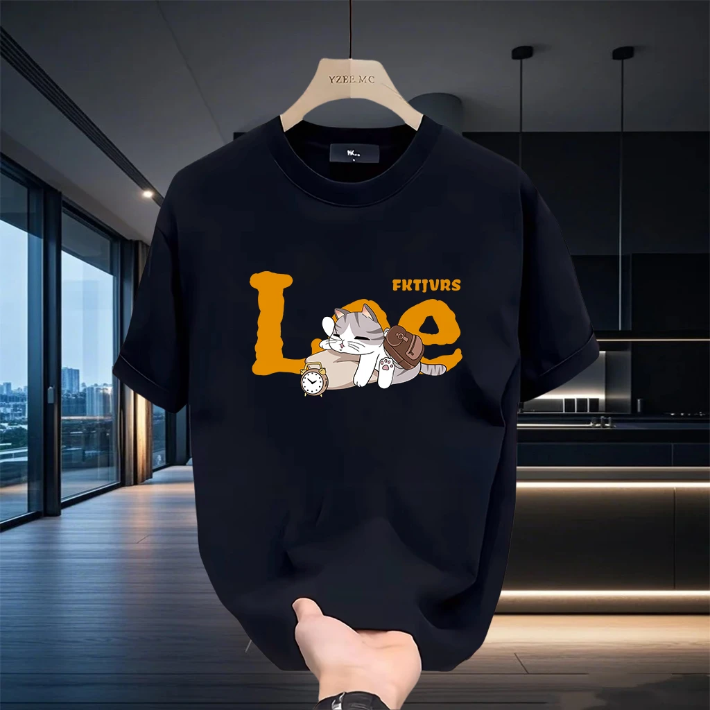 美式痞帅重磅纯棉短袖T恤青年男女款夏季ins潮牌街头时尚百搭上衣