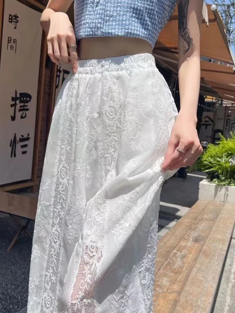 镂空裤子中国风刺绣重工高腰唐装直筒裤阔腿裤休闲裤311