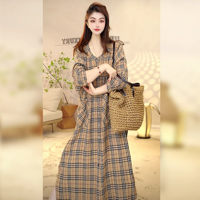 Linda姐高端线【欧若风】春夏宽松气质衬衫裙连衣裙AS5LCY0017