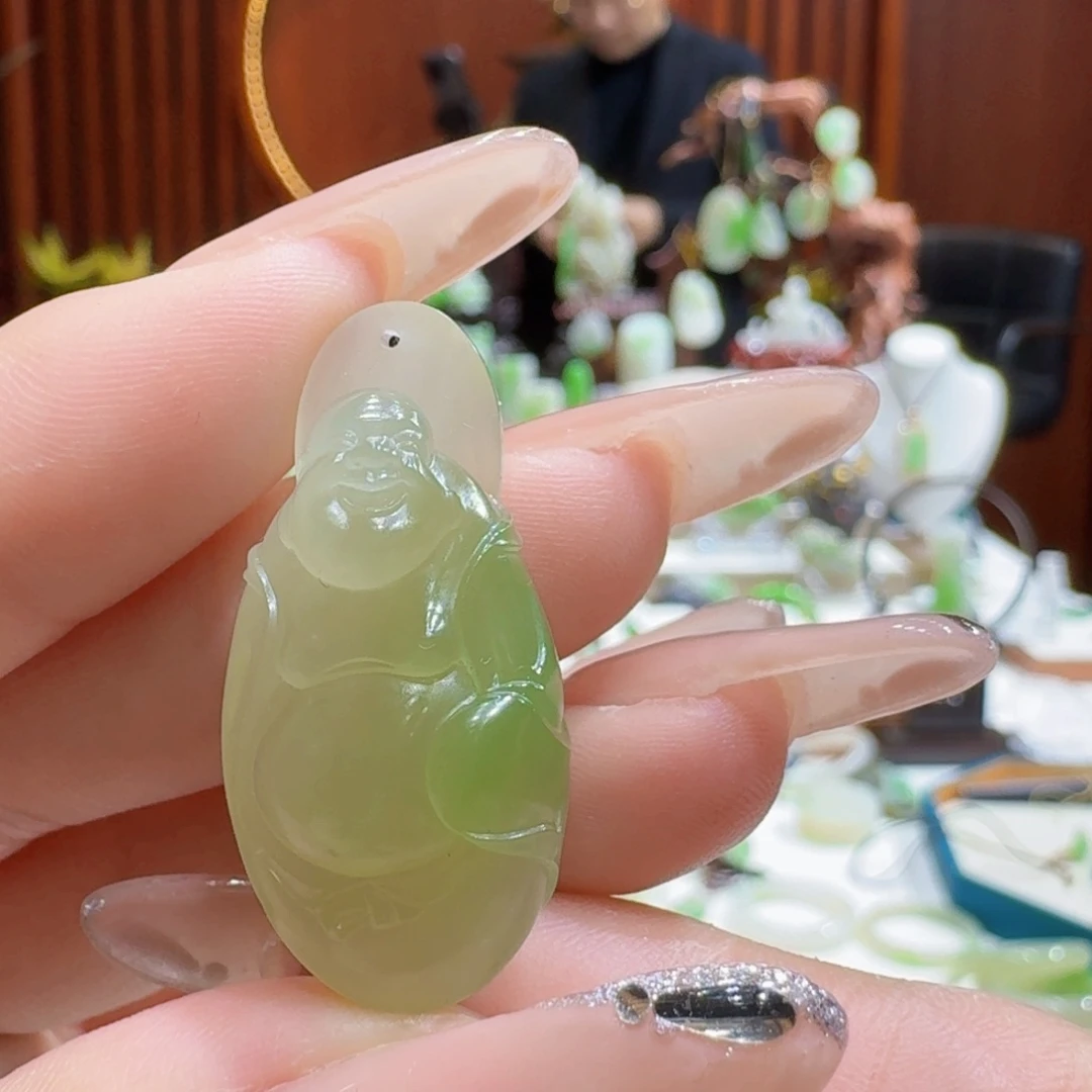 和田玉翠青佛未镶嵌