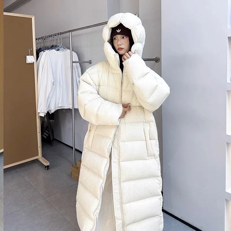 【美丽姐】羽绒服 时尚中长款韩版过膝冬季宽松保暖
