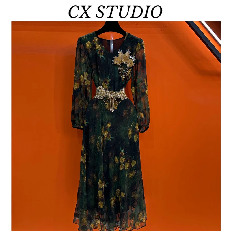 YC编码62 经典收腰轻奢时尚连衣裙（定制女装）CX133