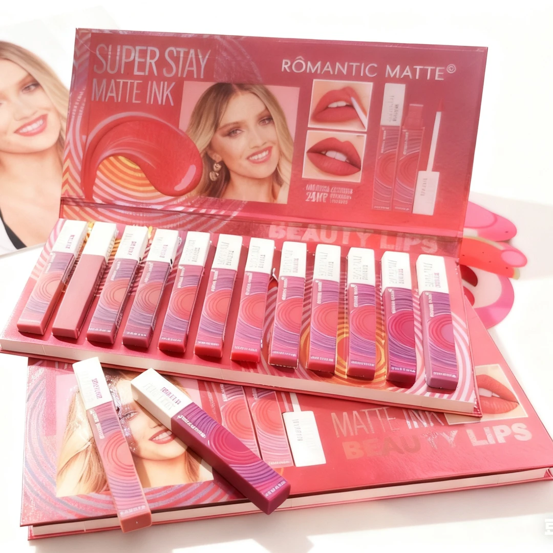 一盒12支滋润显白丝绒唇膏彩妆适合做送礼物唇彩套装