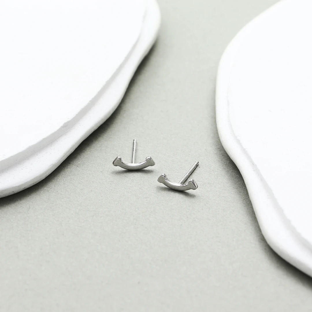 Tender Jinger 925银耳饰 新款微笑耳钉耳饰轻奢气质简约