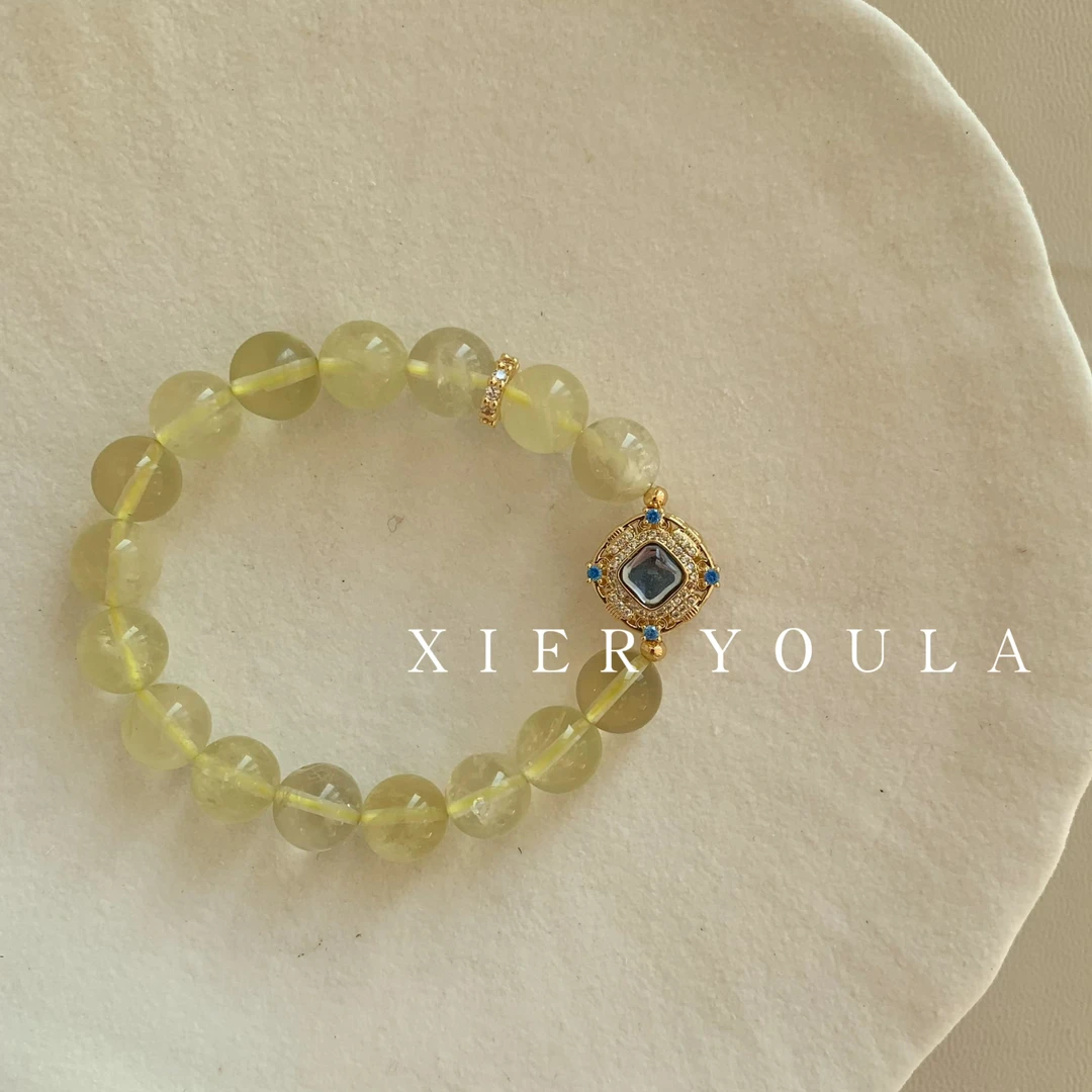 铜合金手链 【喜儿ula】3-21-7高级感精致绿珠温柔小众手链