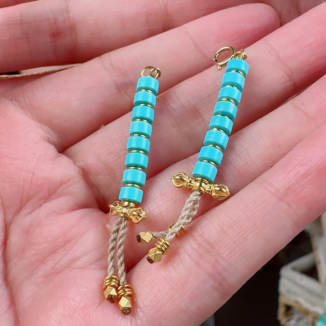 绿松石珠宝奇石18K金镶嵌