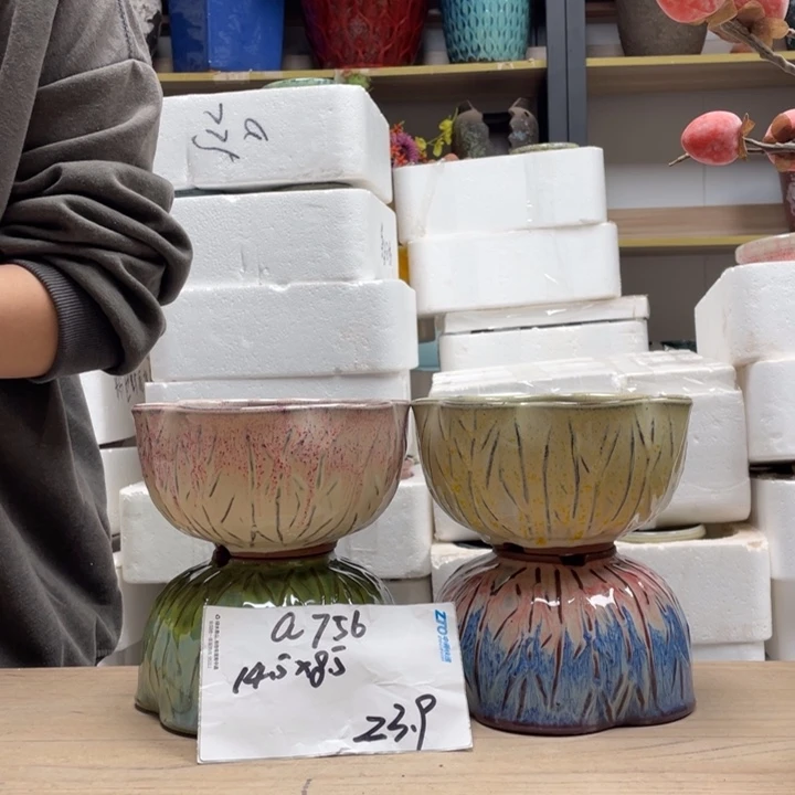 粗陶多肉花盆微瑕756