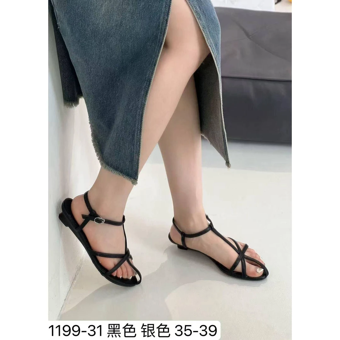 法式交叉带露趾凉鞋ZBX119931