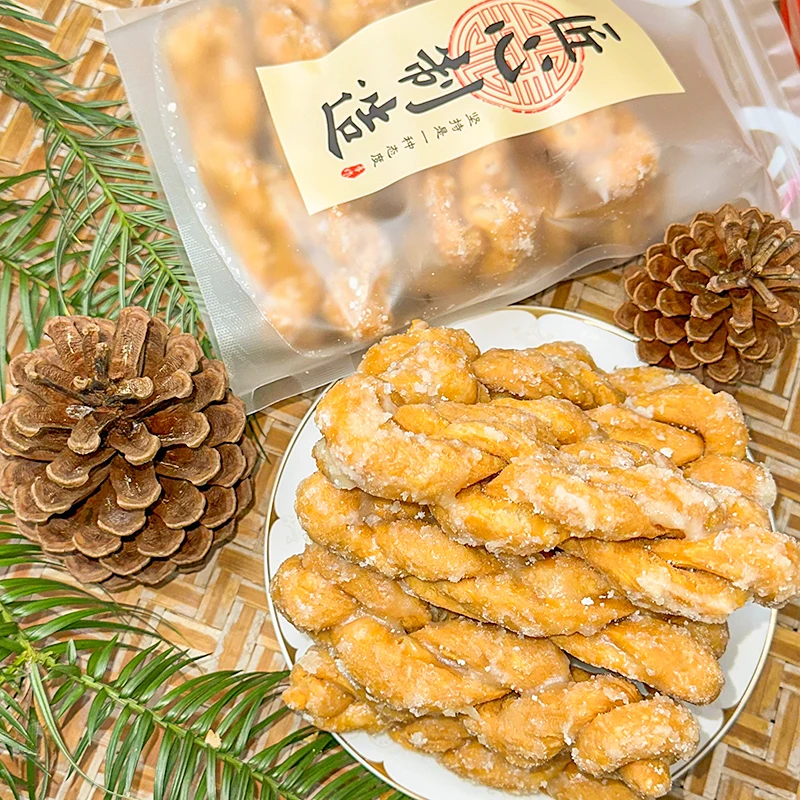 (咸甜都有)广东特产手工麻花小时候传统的味道香甜酥脆食过翻寻味