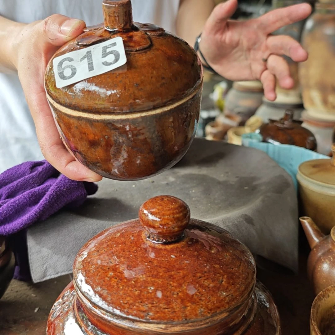 双***巴瓷片615手工拉坯柴火烧制