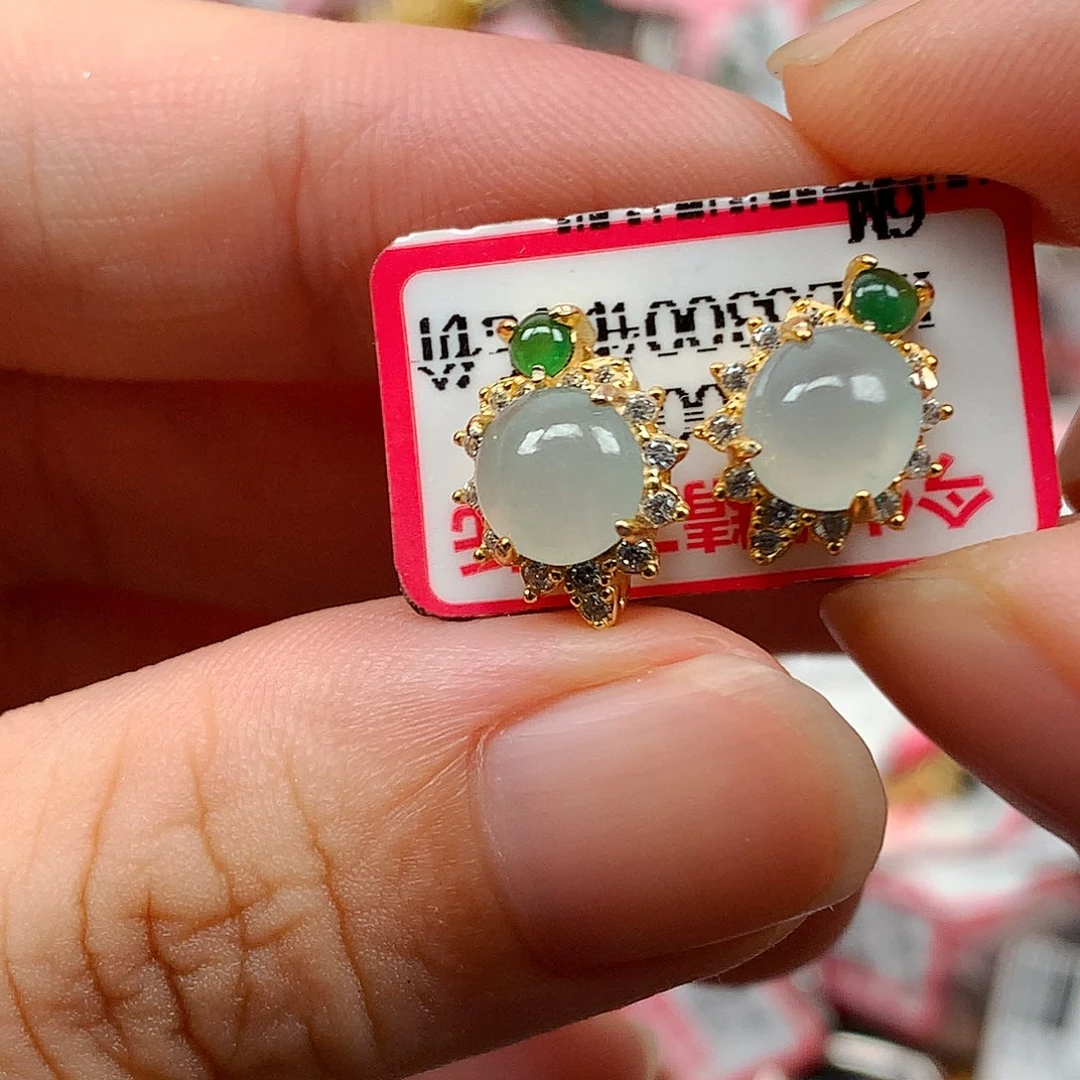 翡翠戒指银S925镶嵌