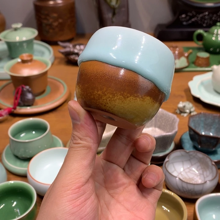龙泉青瓷粉青主人杯