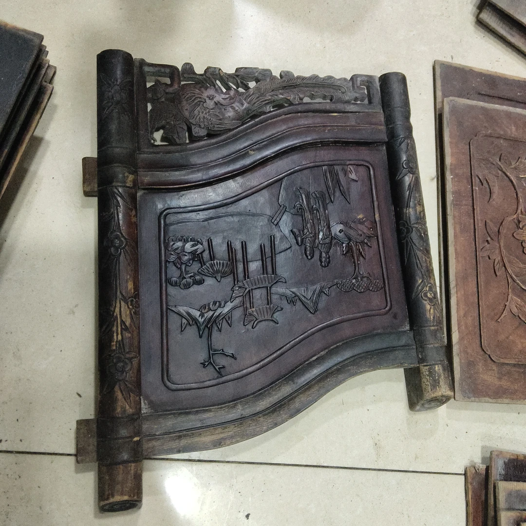 老物件老木雕老花板