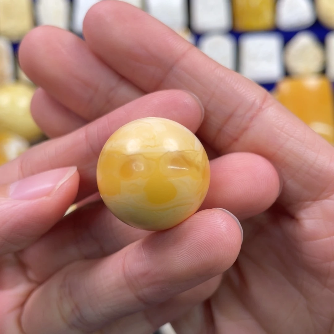 蜜蜡裸石未镶嵌琥珀蜜蜡珠子卡22.2mm