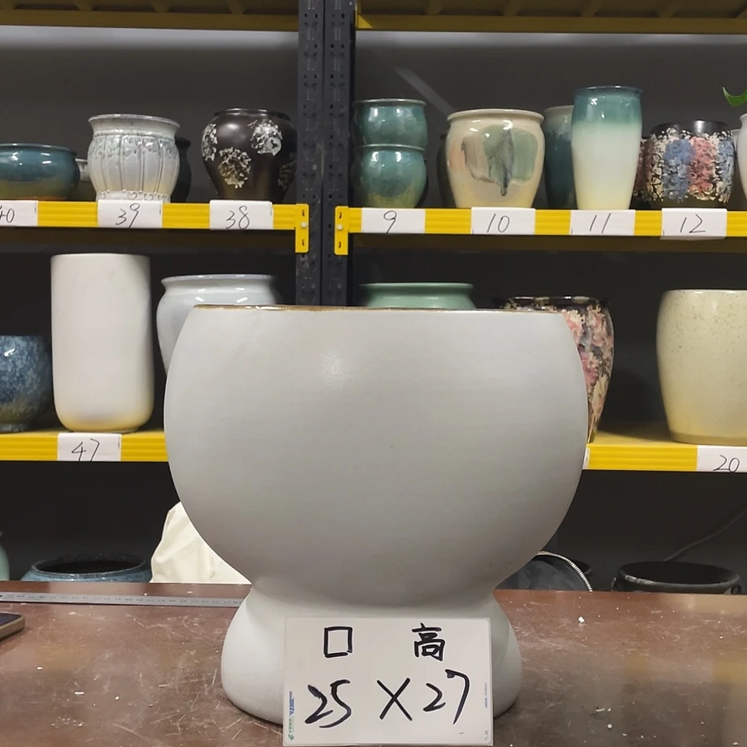 宜兴紫砂粗陶花盆