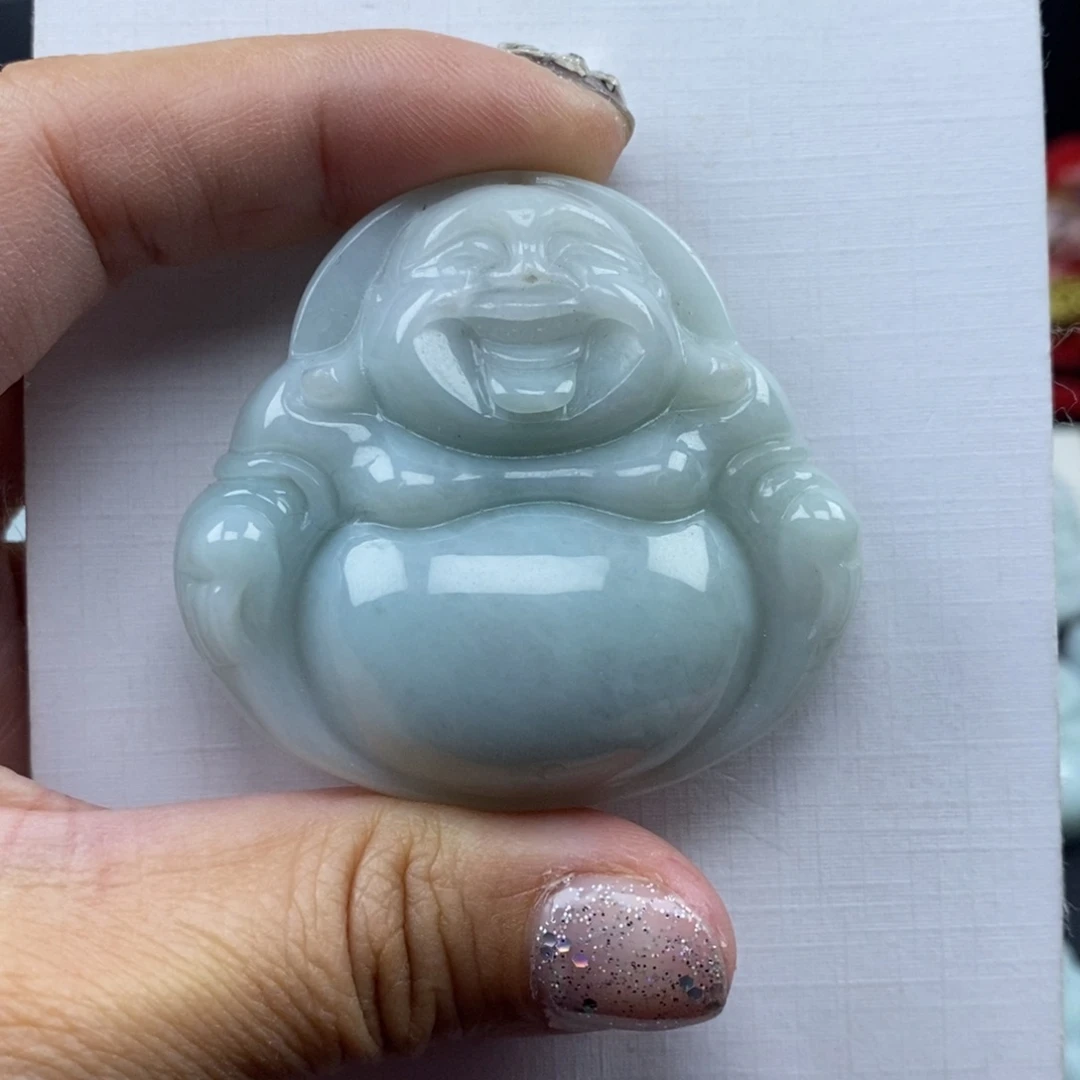 翡翠未镶嵌颈饰50尺寸佛公厚装微瑕介意勿拍不退不换