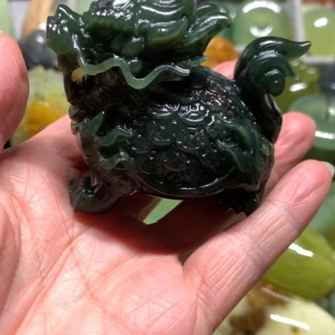 蛇纹石玉未镶嵌手把件