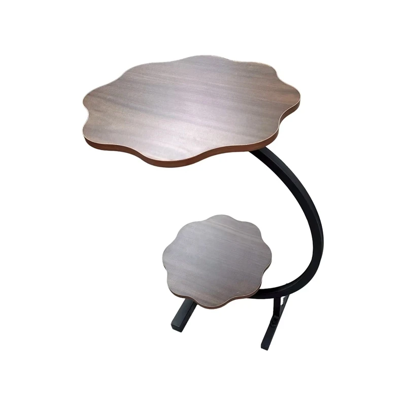 双层简易床头置物架北欧风轻奢云朵小茶几床头柜客厅沙发边桌简约