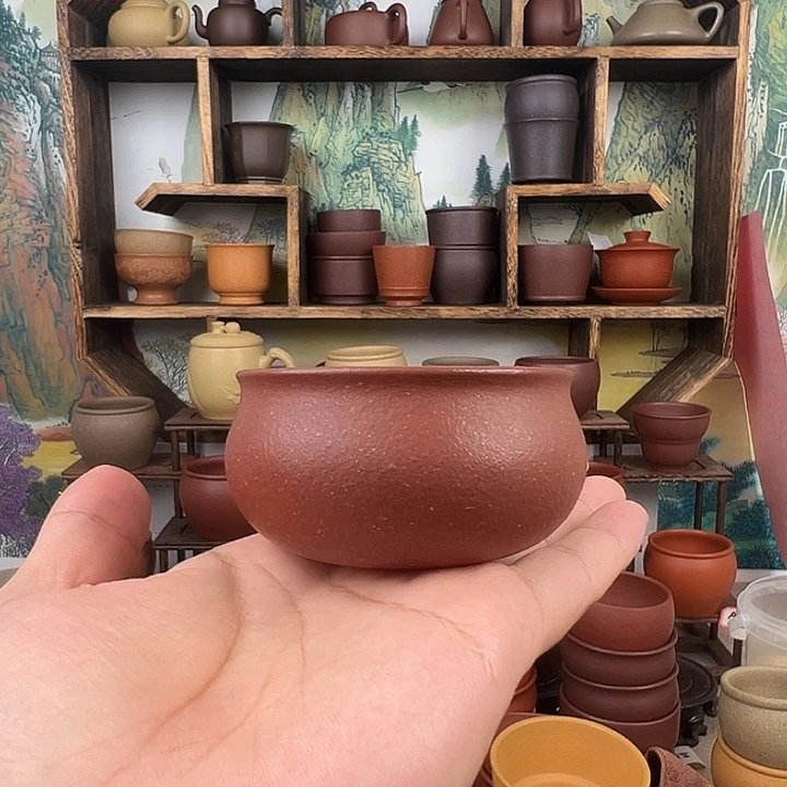 紫砂茶杯拙器甄选，纯原本矿。