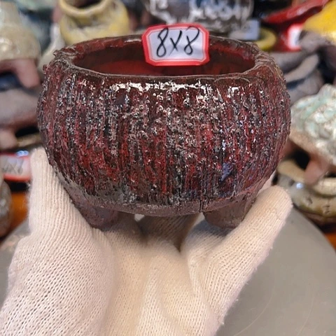 粗陶花盆手工花盆制作