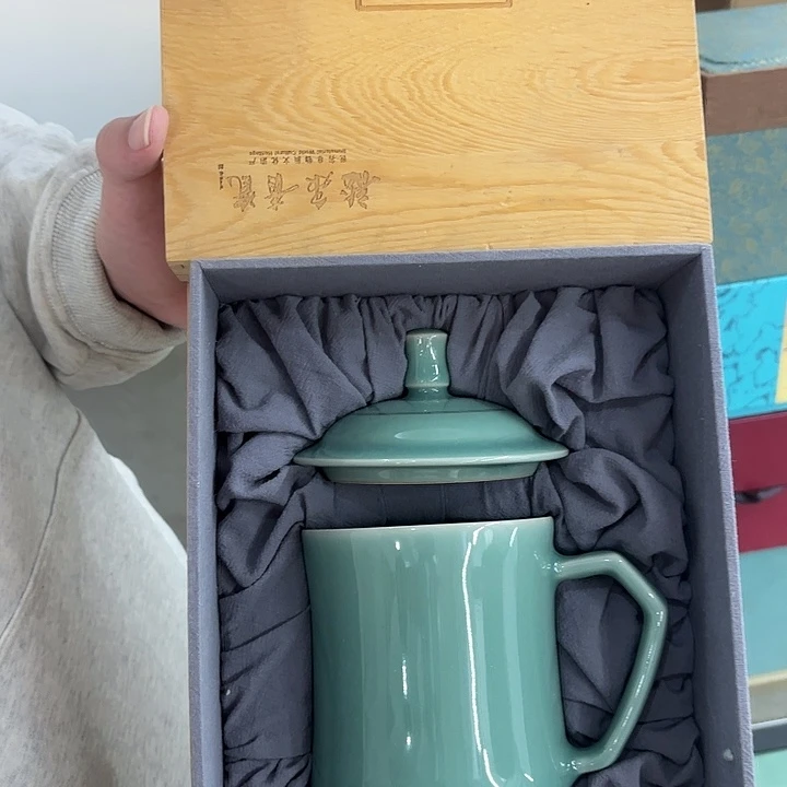 龙泉云间青瓷小米茶器